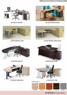 Office Tables; Color Options & Accessories