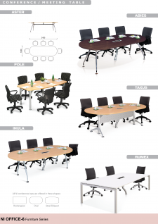 Office Tables; Office Table; Conference / Meeting Table Shapes - Aster, Abies, Pole, Taxus, Inula, Rumex