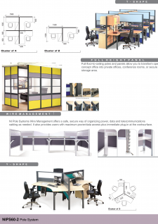 T-Shape, Full Height Panel, Wire Management, Y-Shape